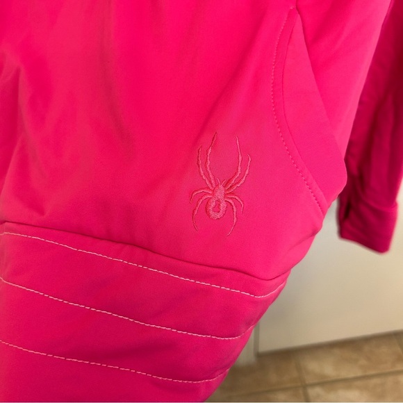 Spyder Pink Women's Fuchsia Quarter-Zip Sweatshirt Activewear Top Women Size 10 - Picture 4 of 12